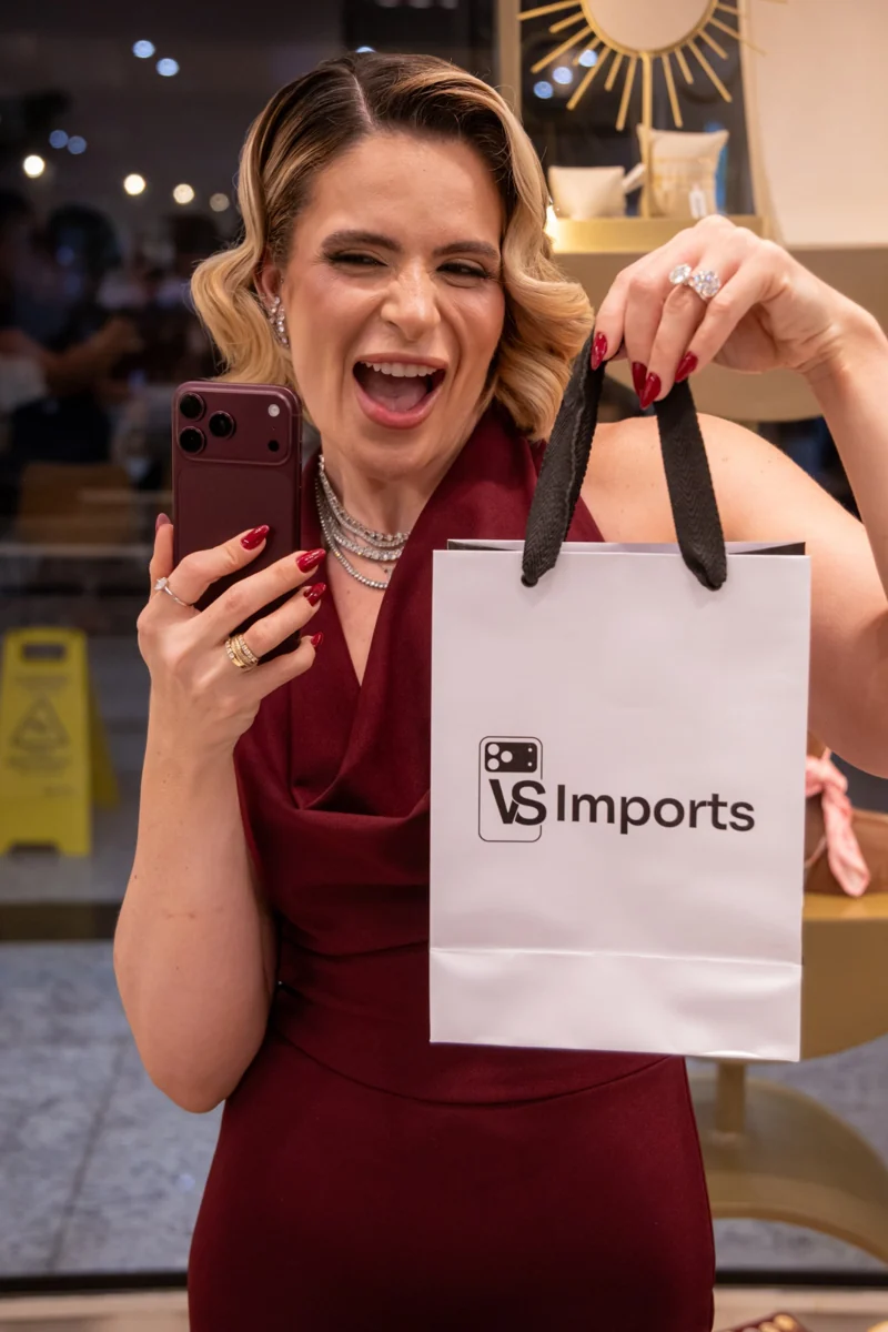 Cliente da VS Imports com sua compra — registro real enviado pela loja