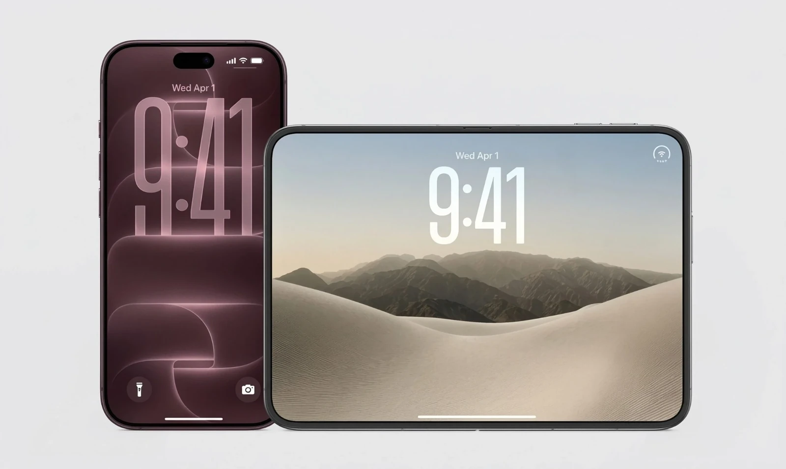 iPhone Duo aberto, mostrando o design dobrável